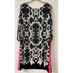 Eliza J dress black & white w/ pink sz 18W
